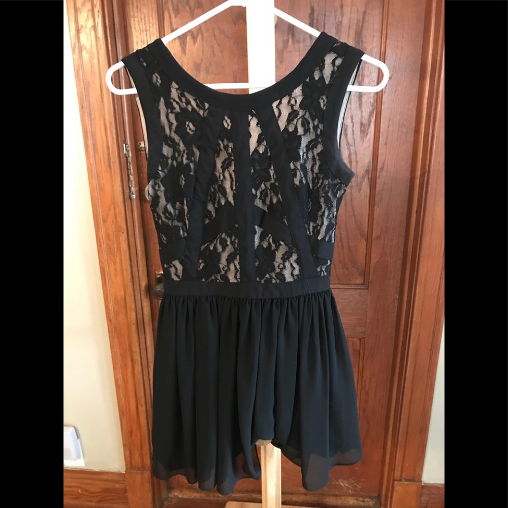 Rampage Black Lace Dress Size One
